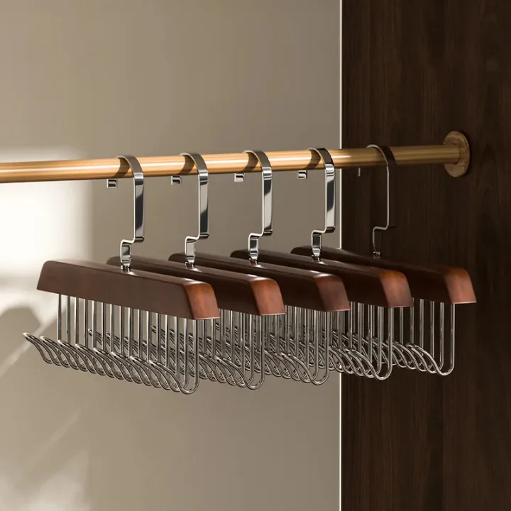 ooks wooden hanger simple strong design keeps clothes organized neatly