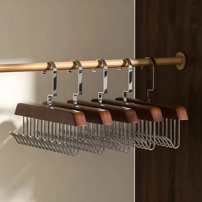 ooks wooden hanger simple strong design keeps clothes organized neatly