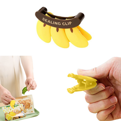 Magnetic banana sealing clip with airtight food seal compact size