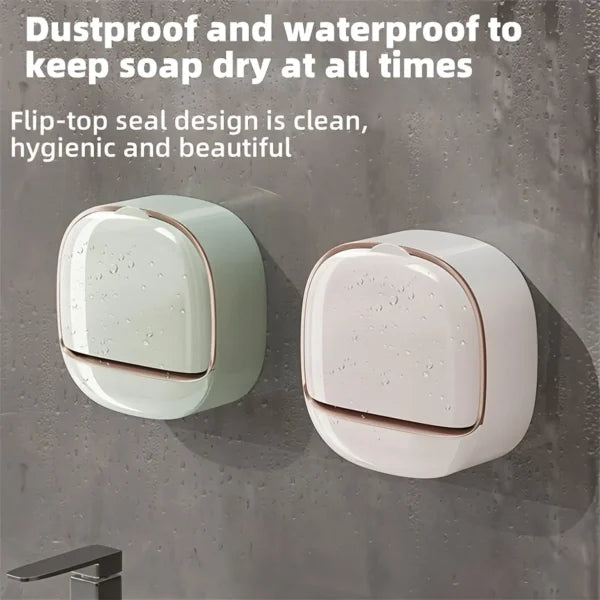 Wall-Mounted Soap Box Bathroom Drain Soap Dishes