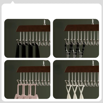 ooks wooden hanger simple strong design keeps clothes organized neatly