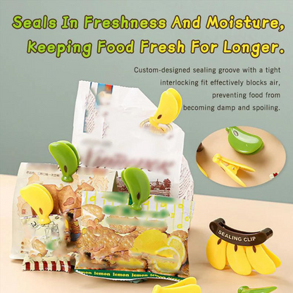 Magnetic banana sealing clip with airtight food seal compact size