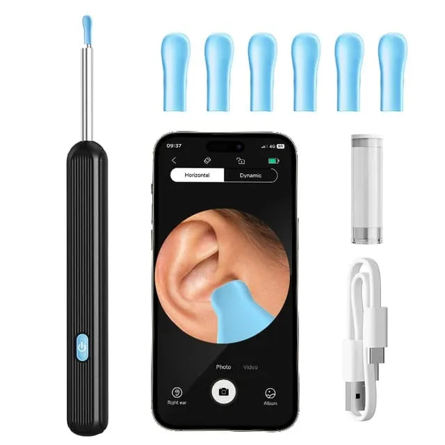 Ear Cleaner High Precision Ear Wax Removal Tool with Camera with LED Light Wireless Cleaner Smart Ear Cleaning Kit