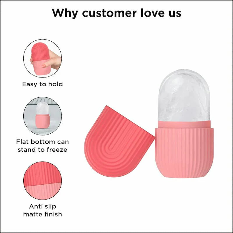 Ice Face Roller Silicone Facial Cube for Eyes Neck Massage Remove Dark