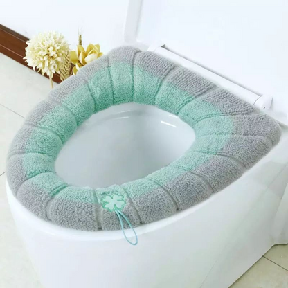Warm toilet seat cover mat, thick, soft, washable bathroom cushion