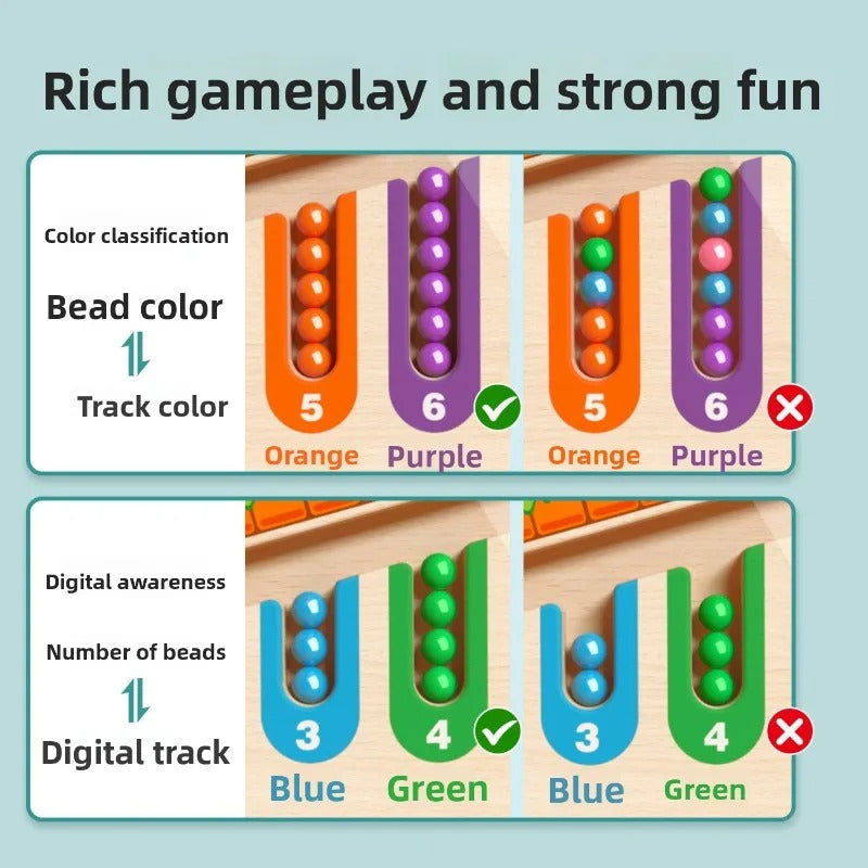 Children's Magnetic Maze Beads Focus Training, Writing and Logical Thinking Early Education Educational Toys for 3-Year-Olds, Suitable for Boys and Girls Toy Gifts
